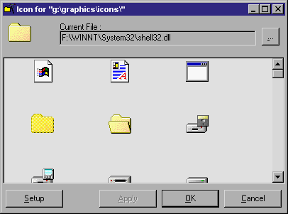 Image of Folder Icons for Win32 main screen